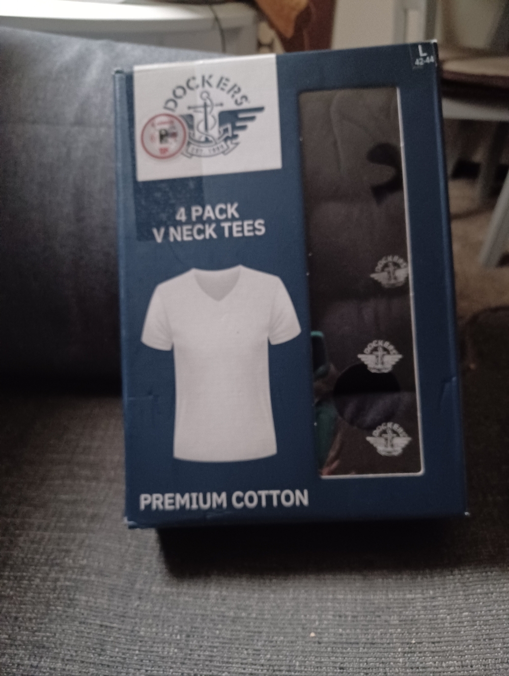 Dockers Black V-Neck Tee Pack - 4 Pack